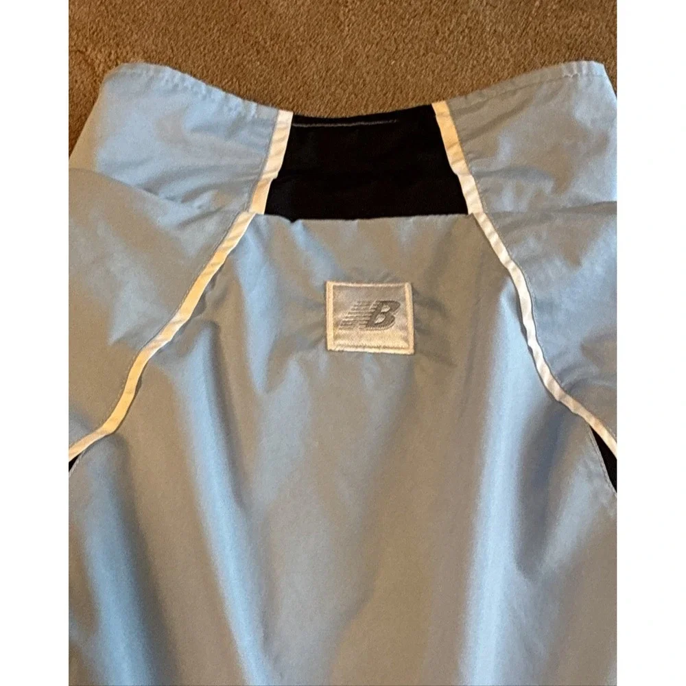 VTG New Balance Men's Jacket XL Baby Blue Windbreaker Retro Color Block Y2K